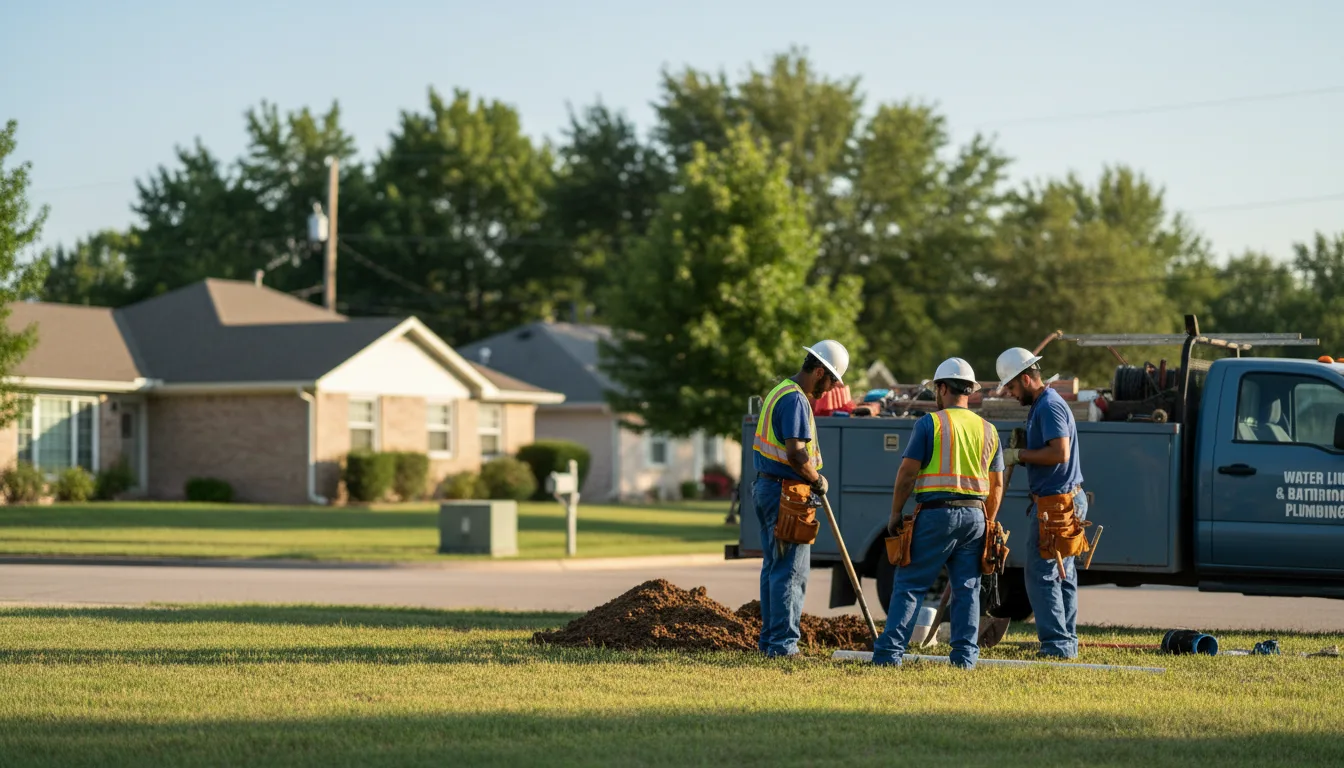Residential water line and bathroom plumbing service in Wheelersburg, OH